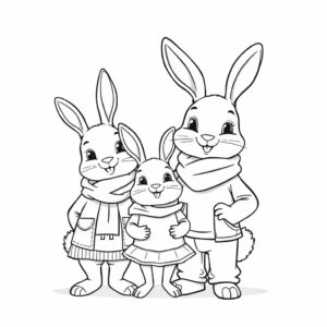 Hasenfamilie Cartoon