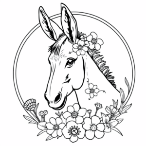 Esel Blumenkranz