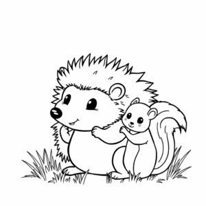 Igel und Eichhörnchen
