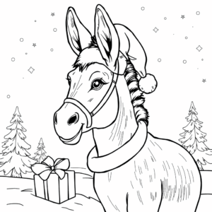 Esel Winter Weihnachten