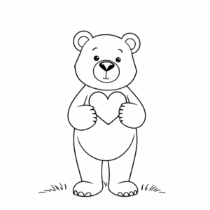 Süßer Bär mit Herz