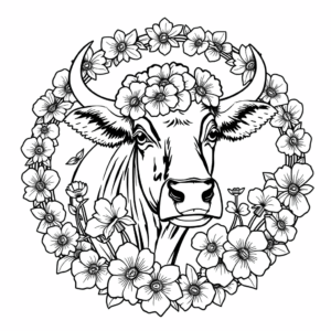 Kuh Blumen Mandala