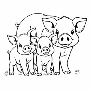 Schweine Familie