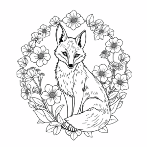 Fuchs Blumen Mandala