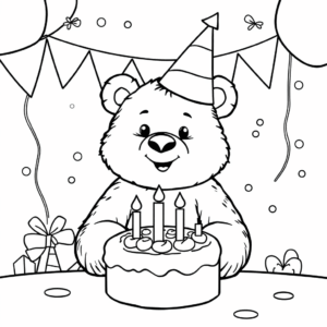 Süßer Bär Geburtstag