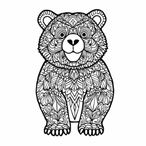 Bär Doodle Mandala