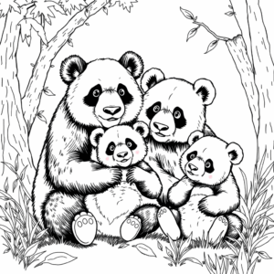 Panda Familie