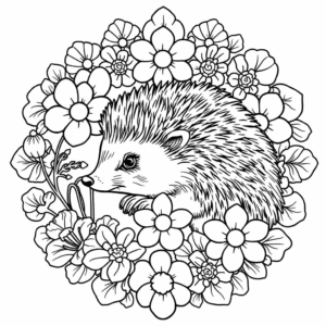 Igel Blumen Mandala