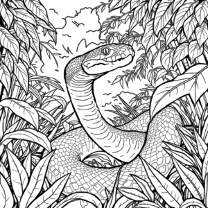 Schlange im Dschungel