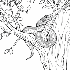 Schlange auf Baum