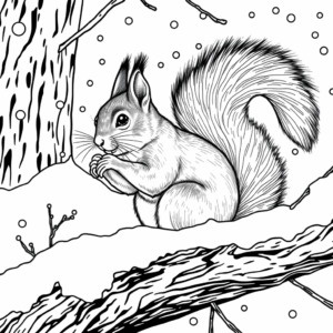 Eichhörnchen im Winter