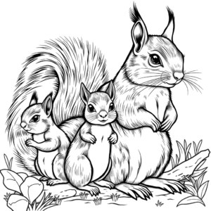 Eichhörnchen Familie