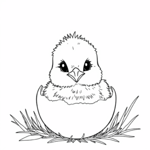 süßes Küken im Ei