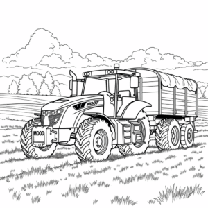 Traktor mit Ladewagen