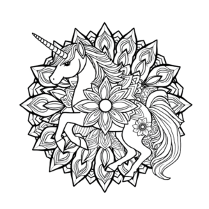 Einhorn Mandala
