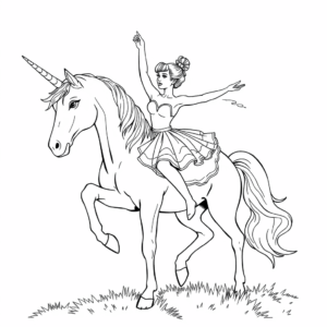 Ballerina auf Einhorn
