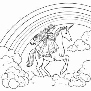 Regenbogen Einhorn Prinzessin