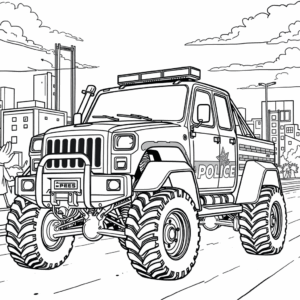 Monstertruck Polizei