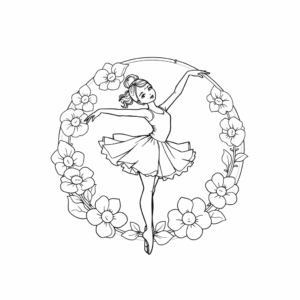 Ballerina mit Blumen