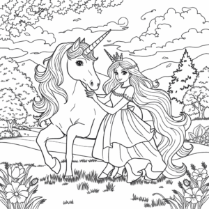 Einhorn und Prinzessin