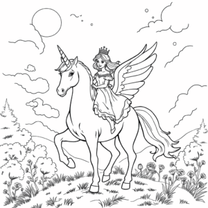 Einhorn mit Flügeln Prinzessin