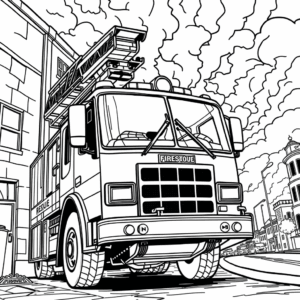 Feuerwehrauto mit Leiter