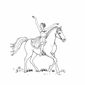 Ballerina auf Pferd