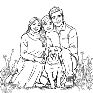 Familie mit Hund