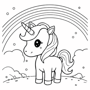 Einhorn Regenbogen süß