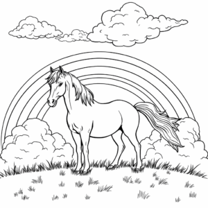 Regenbogen Pferd