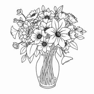 Blumenstrauß mit Vase