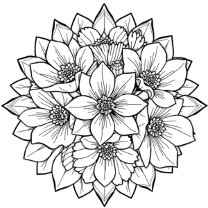 Mandala Blumenblüten
