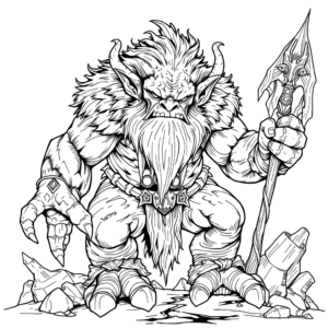 böser Fantasy Troll