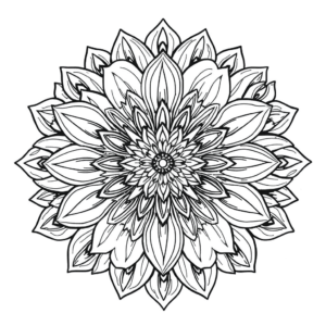 Mandala große Blume