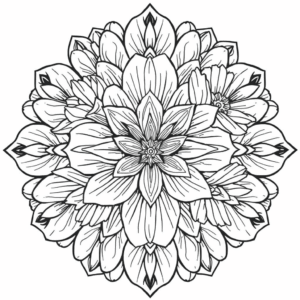 Mandala Blumen Blätter