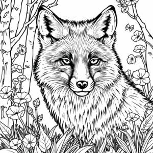 wilder Fuchs im Wald