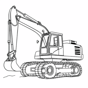 großer Bagger Baustelle