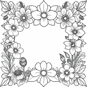 Mandala Blumenrahmen