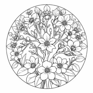 Mandala Blumen Kreis