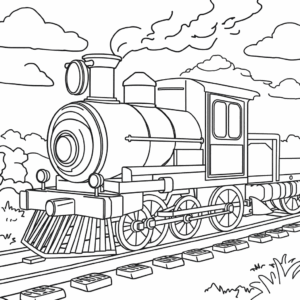 Zug Lokomotive leicht